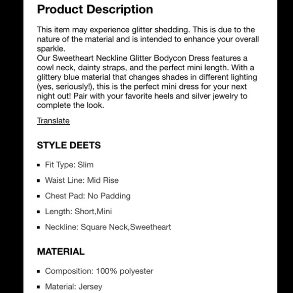 Cider Dresses Nwt Cider Sweetheart Neckline Blue Glitter Bodycon